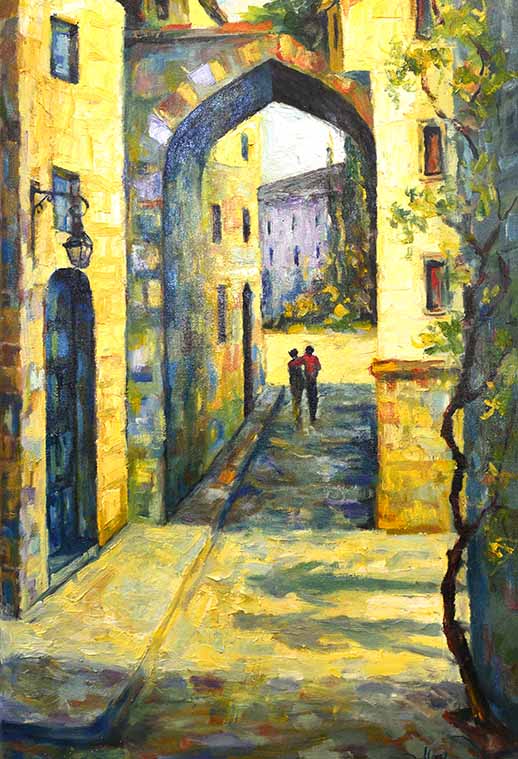 Paisaje pintado por Nadia Duffau