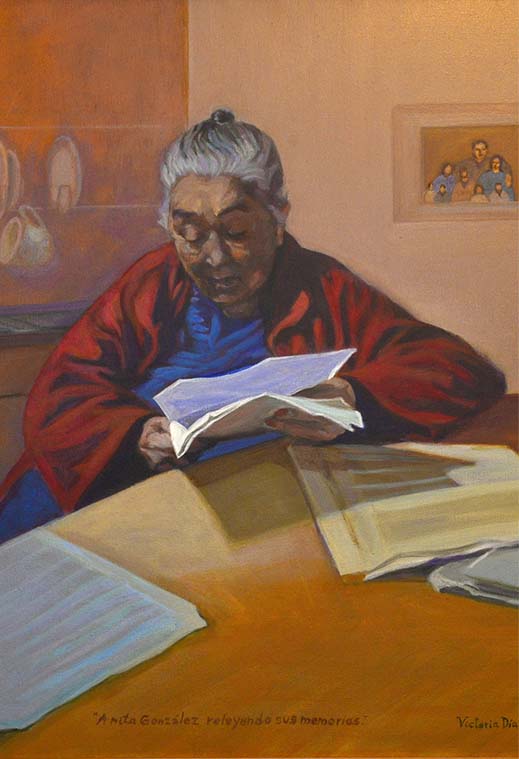 Retrato de Anita González pintado por Victoria Díaz
